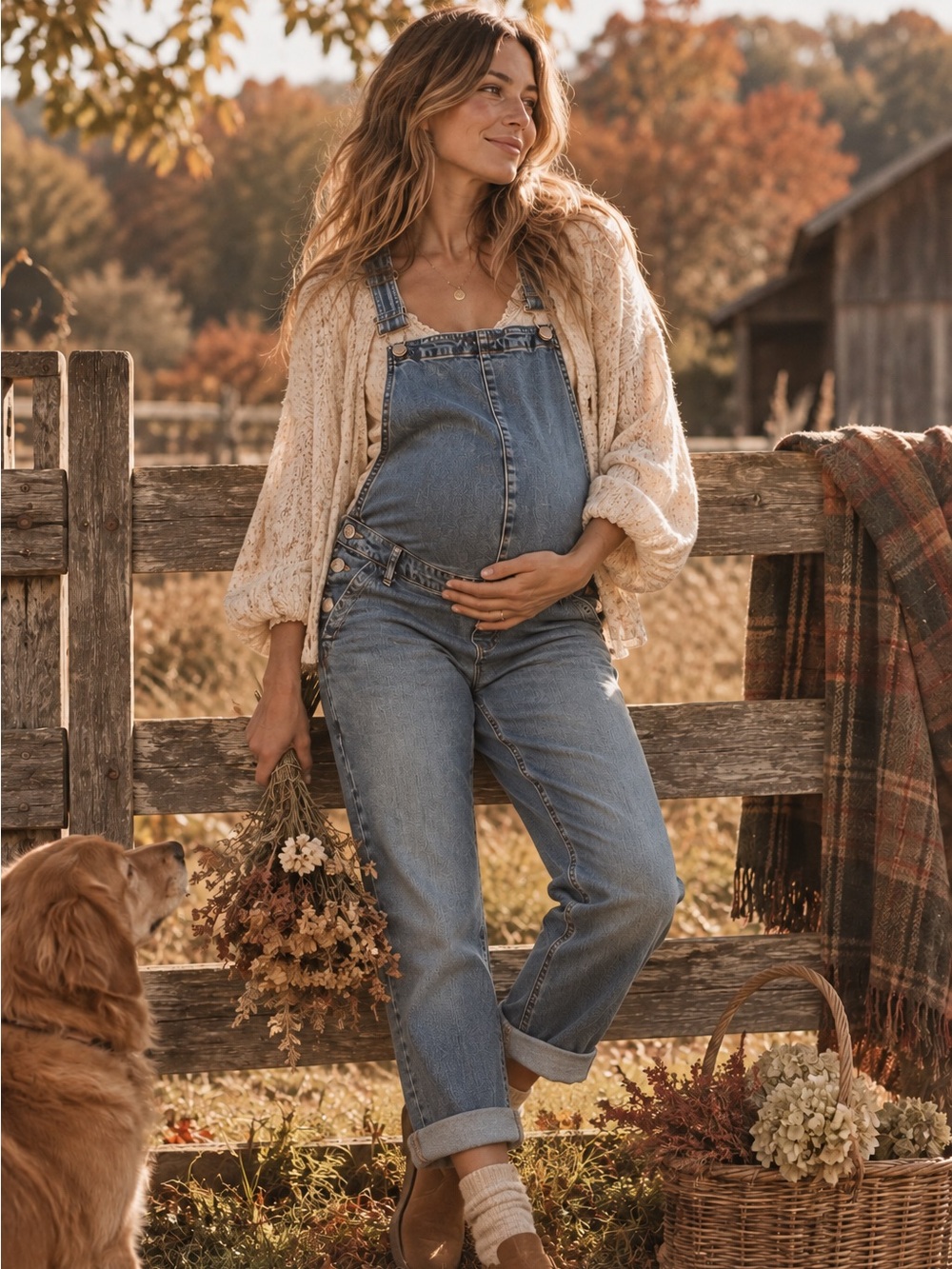 GAP Maternity Denim Overalls Women’s Blue Wash Adjustable Strap | Small